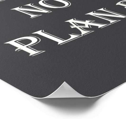 There Is No Plan B Motivational  Poster (Ecke)