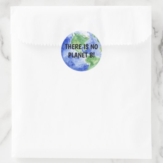 There is NO Planet B Runder Aufkleber (Tasche)