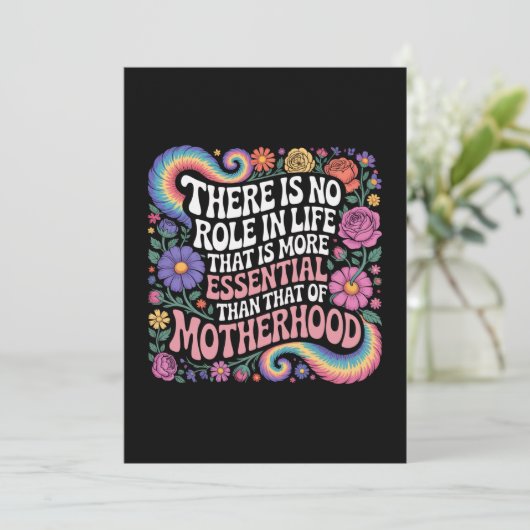 There Is No Role In Life That Is More Essential Dankeskarte (Stehend Vorderseite)