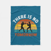 There Is No Tomorrow, Boxing Motivation,retro Boxi Fleecedecke (Vorderseite)