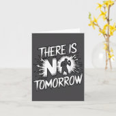 There Is No Tomorrow Motivational Boxing Insration Karte (Gelbe Blume)