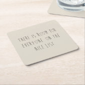 There is room for everyone on the nice list rechteckiger pappuntersetzer (angewinkelt)