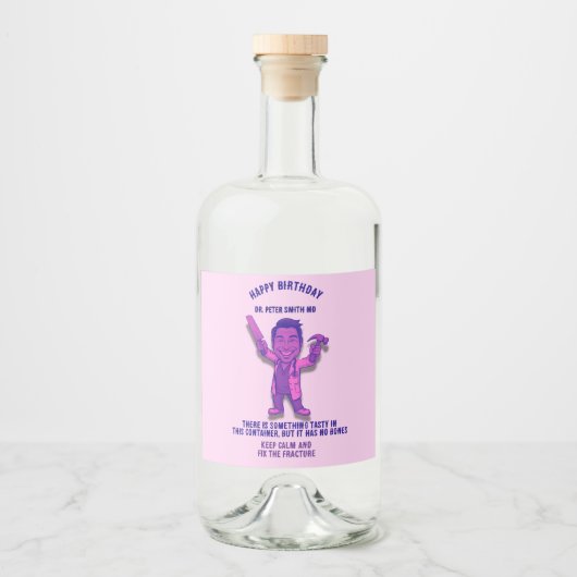 There is something tasty in this container, but it alkoholflaschenetikett (Vorderseite)