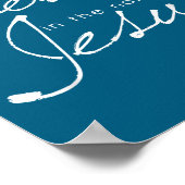 There Is Wer In The Name Of Jesus Christian  Poster (Ecke)
