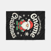 There’s No Place Like Gnome For Christmas - Funny  Fleecedecke (Vorderseite (Horizontal))