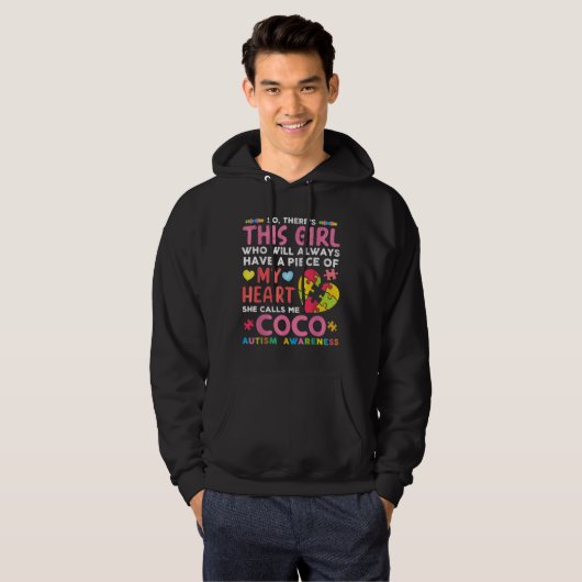 There S This Girl She Calls Me Coco Autism Awarene Hoodie (Vorne ganz)