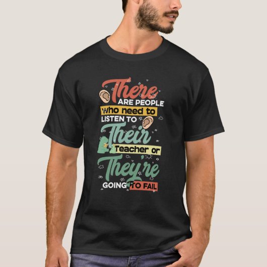 There Their They're English Grammar Teacher Pun T-Shirt (Vorderseite)