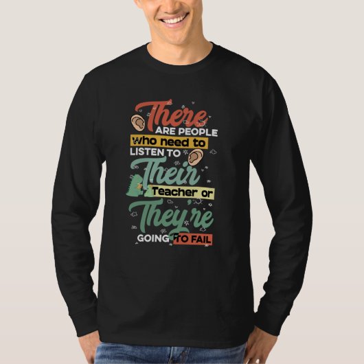 There Their They're English Grammar Teacher Pun T-Shirt (Vorderseite)