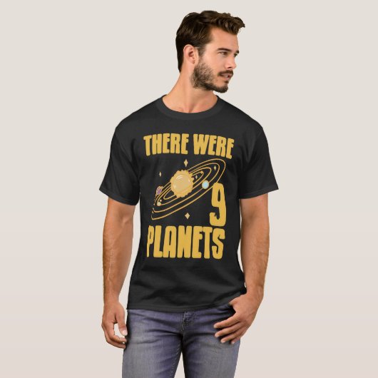 There Were 9 Planets Retro Pluto Never Forget Pre T-Shirt (Vorne ganz)