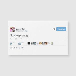 @therealmoneyboy magnetische Visitenkarte Magnetkarte