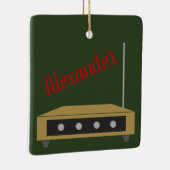 Theremin personalisierte Weihnachtsverzierung Keramikornament (Rechts)