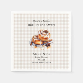There's a Little Bun in the Oven Baby Shower  Serviette