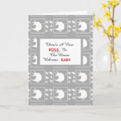 There's A New Boss In The House Baby Shower Karte (Gelbe Blume)