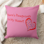 Theres Pawprints auf My Heart Kissen (Decke)