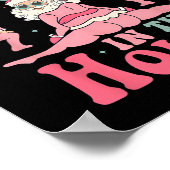 There's Some Hos In This House Christmas Pink Sant Poster (Ecke)