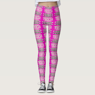 Theresa Name Design tief rosa mit hypnotischen Sym Leggings