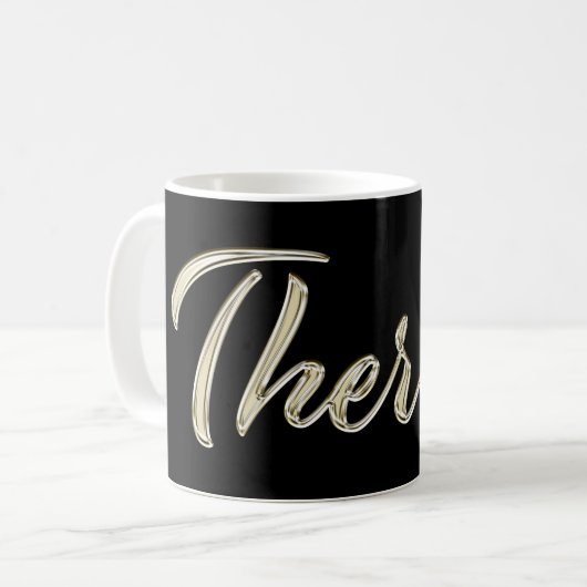 Theresa white gold Handwriting Tasse Kaffeetasse (Vorderseite Links)