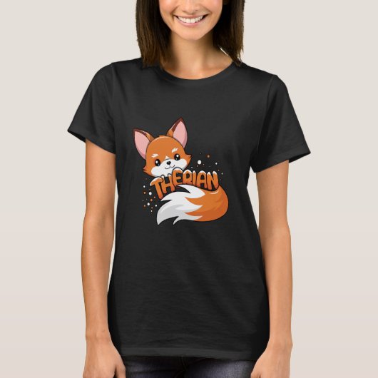 Therian Fox Furry Tail Proud Fox Kawaii Alter Kin  T-Shirt (Vorderseite)