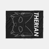Therian Furry Animal Mask Wolf Cat Dog Fleecedecke (Vorderseite (Horizontal))