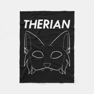 Therian Furry Animal Mask Wolf Cat Dog Fleecedecke