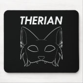 Therian Furry Animal Mask Wolf Cat Dog Mousepad (Vorne)