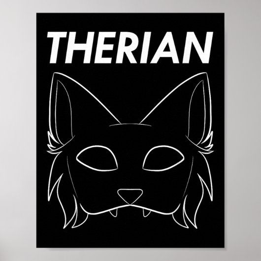 Therian Furry Animal Mask Wolf Cat Dog Poster (Vorne)