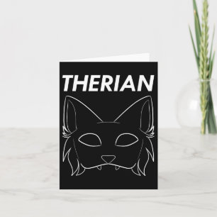 Therian Furry Tiermaske Wolf Katze Hund  Karte