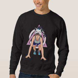 Therian-Mädchen-Furry-Fuchs-Person-Otherkin-Verwan Sweatshirt