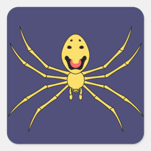 Theridion grallator AKA Happy Face Spider Quadratischer Aufkleber