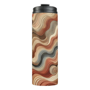 Thermal Tumbler - Abstraktes Fluid Boho Thermosbecher