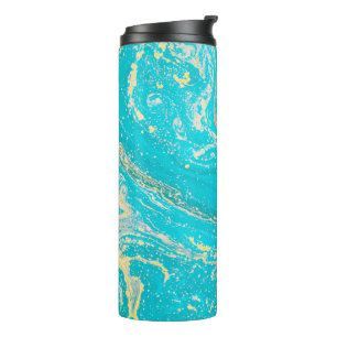 Thermal Tumbler aus blauem Marmor Thermosbecher