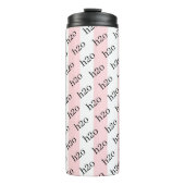 Thermal Tumbler Baby Pink & White Stripe H2o Thermosbecher (Vorderseite)