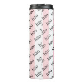 Thermal Tumbler Baby Pink & White Stripe H2o Thermosbecher (Rückseite)