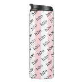 Thermal Tumbler Baby Pink & White Stripe H2o Thermosbecher (Nach rechts gedreht)