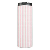 Thermal Tumbler Baby Pink & White Stripe Thermosbecher (Rückseite)