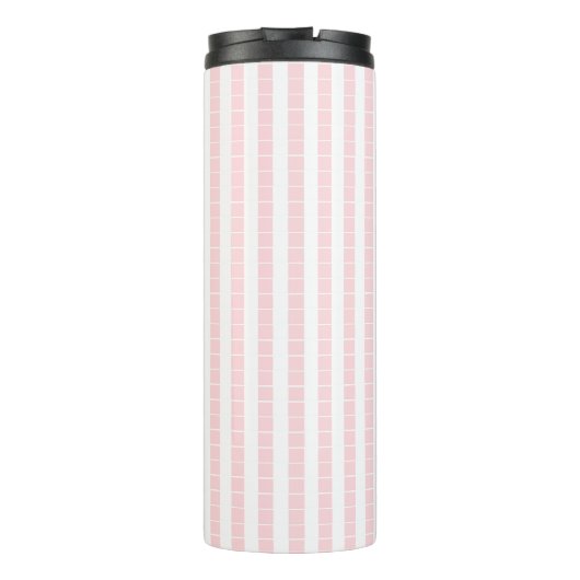 Thermal Tumbler Baby Pink & White Stripe Thermosbecher (Rückseite)