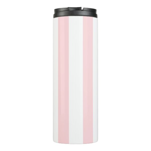 Thermal Tumbler Baby Pink & White Stripe Thermosbecher (Rückseite)