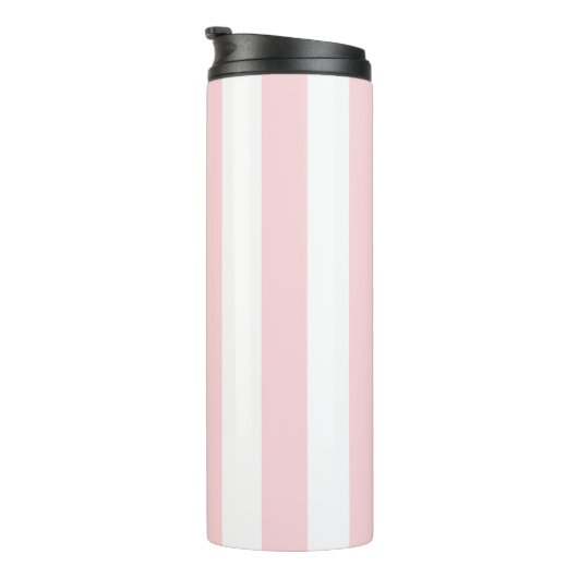Thermal Tumbler Baby Pink & White Stripe Thermosbecher (Nach rechts gedreht)