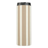 Thermal Tumbler Beige & Brown Stripe Thermosbecher (Rückseite)