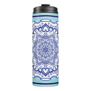 Thermal Tumbler blue China inspiriert Thermosbecher
