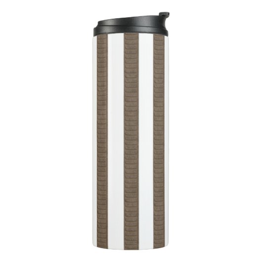 Thermal Tumbler Brown & White Stripe Thermosbecher (Nach links gedreht)
