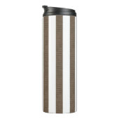 Thermal Tumbler Brown & White Stripe Thermosbecher (Nach rechts gedreht)