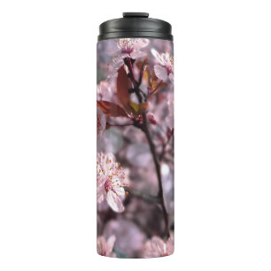 Thermal Tumbler Cherry Plum Tree Pink Thermosbecher