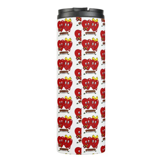 Thermal Tumbler Couple Red Hearts Thermosbecher (Rückseite)