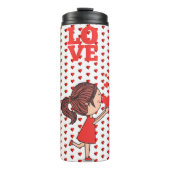 Thermal Tumbler Couple Red Hearts Thermosbecher (Vorderseite)
