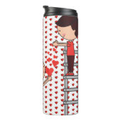 Thermal Tumbler Couple Red Hearts Thermosbecher (Nach rechts gedreht)