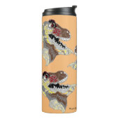 Thermal Tumbler : Dinosaurier Open Mouths Thermosbecher (Nach links gedreht)