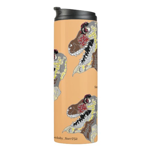 Thermal Tumbler : Dinosaurier Open Mouths Thermosbecher (Nach rechts gedreht)