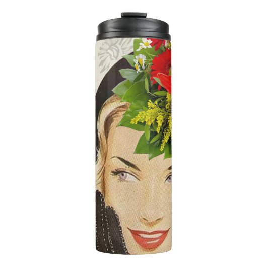 Thermal Tumbler Floral Vintage Thermosbecher (Vorderseite)