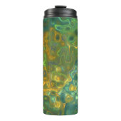 Thermal Tumbler Green Yellow Gemstone Muster Thermosbecher (Vorderseite)